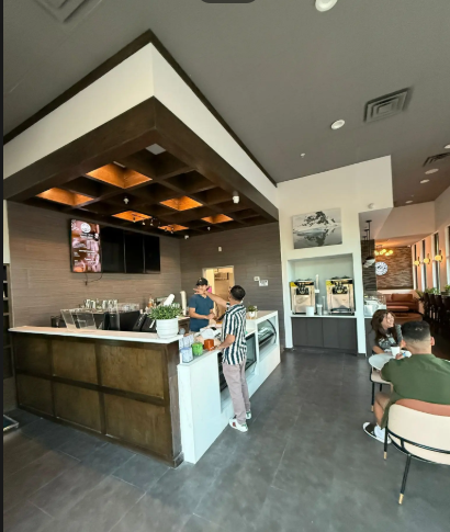 Cozy coffee shop interior in Frisco